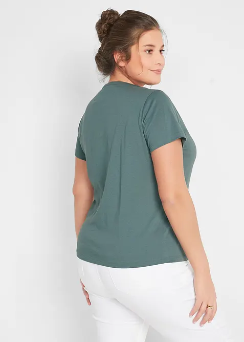 Tričko s ozdobným výstřihem, bonprix