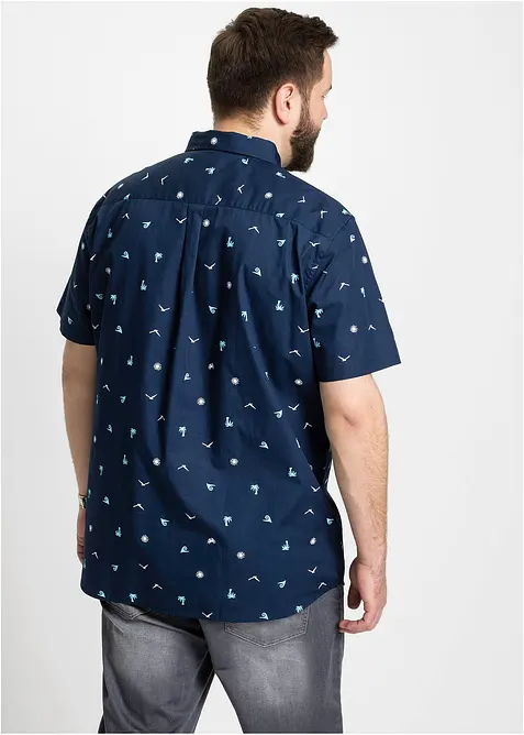 Košile z čisté bavlny, krátký rukáv, bonprix