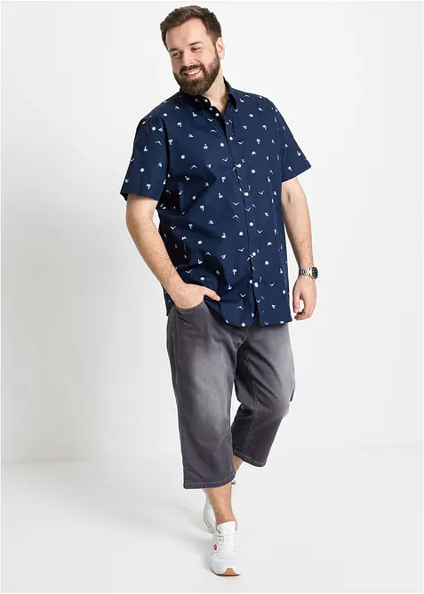 Košile z čisté bavlny, krátký rukáv, bonprix