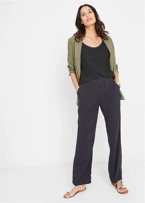 Bavlněn&yacute; top s uzlov&yacute;mi detaily, bonprix