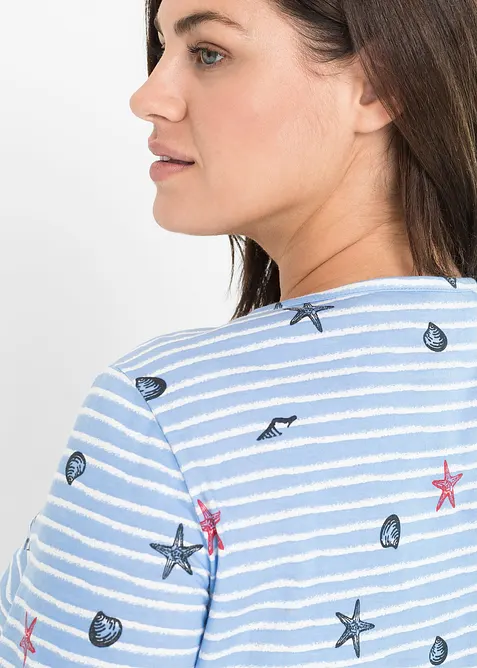 Kr&aacute;tk&aacute; nočn&iacute; ko&scaron;ile z čist&eacute; bavlny, bonprix