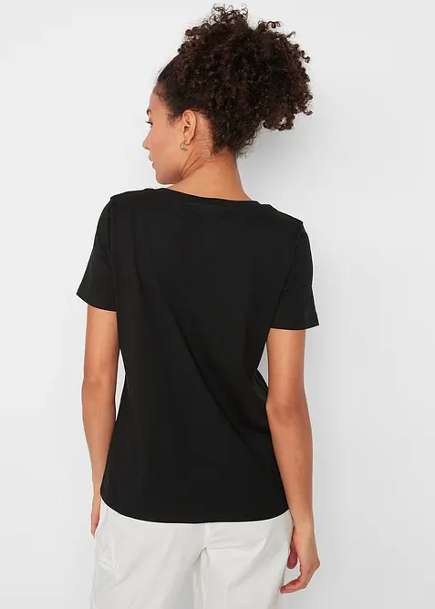 Tričko s krátkým rukávem, z čisté bavlny (2 ks v balení), bonprix