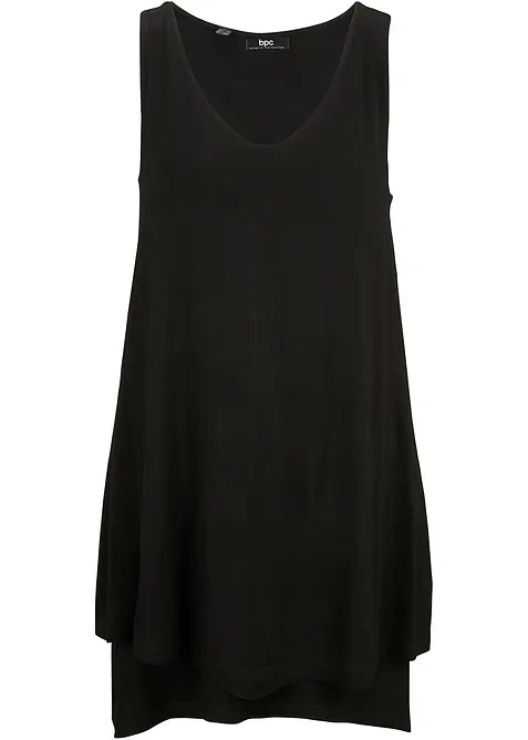 Dvouvrstvý dlouhý top z viskózové směsi, bonprix