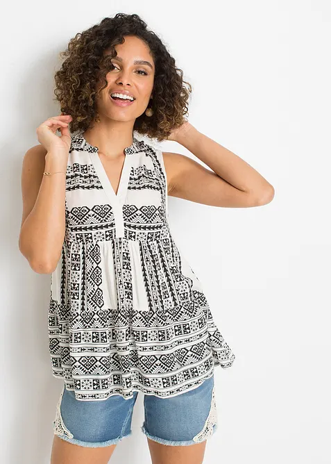 Halenkový top z měkké viskózy, bonprix