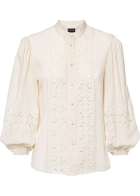 Halenka s krajkou, z měkké směsi s viskózou, bonprix