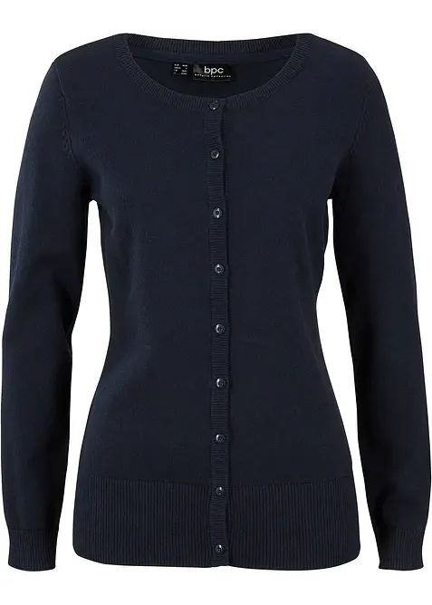 Z&aacute;kladn&iacute; jemně pleten&yacute; kab&aacute;tek s recyklovanou bavlnou, bonprix