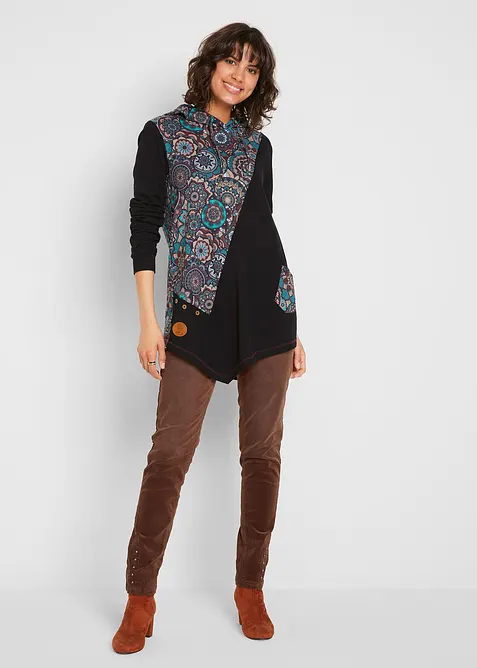 Tričko s kapucí, z čisté bavlny, bonprix