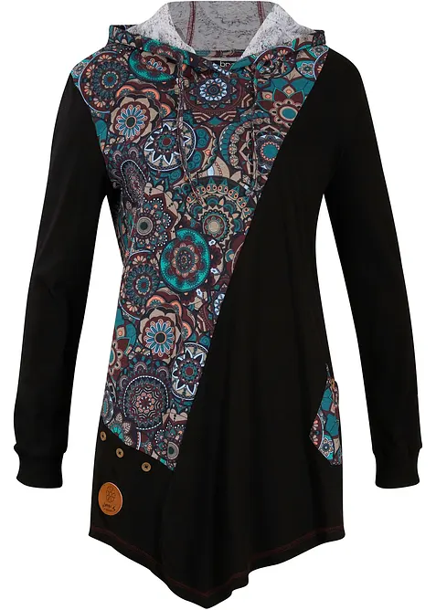 Tričko s kapucí, z čisté bavlny, bonprix