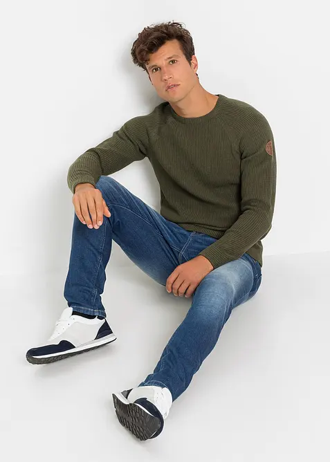 Svetr z hrubé pleteniny s recyklovanou bavlnou, bonprix