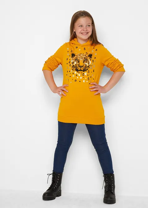 Mikina s kapucí, z čisté organické bavlny, bonprix