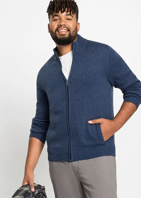 Svetr na zapínání, z jemného úpletu, bonprix