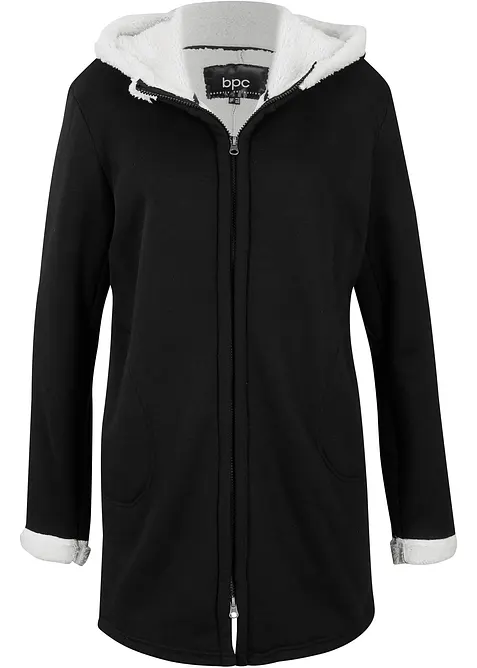 Propínací mikina s kapucí, s medvídkovou kožešinou, bonprix