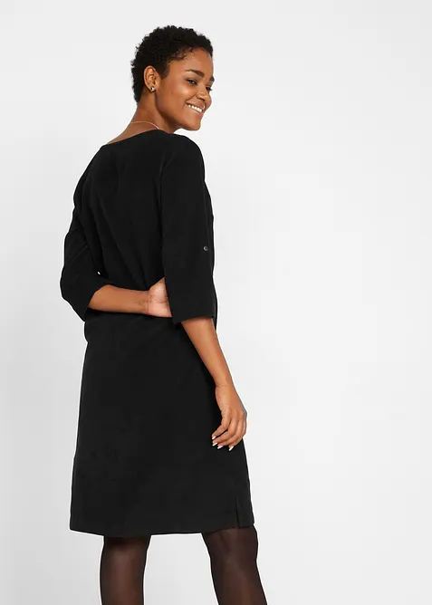 Manšestrové halenkové šaty z čisté bavlny, bonprix