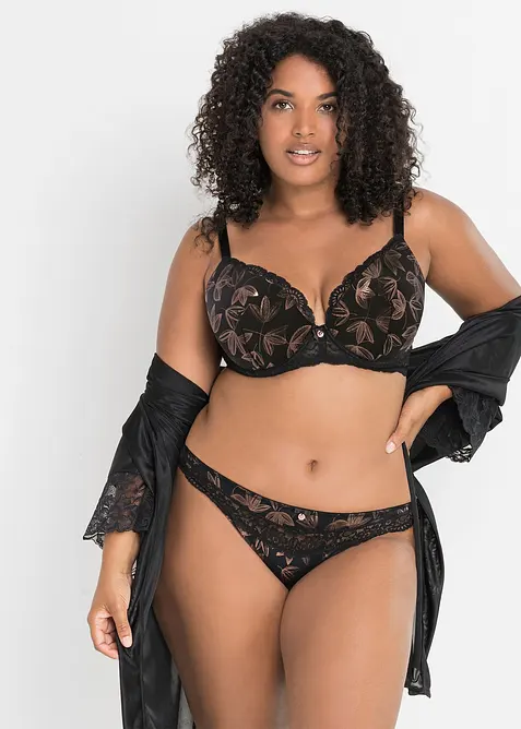 Vyztužen&aacute; podprsenka s kosticemi a leskl&yacute;m efektem, bonprix