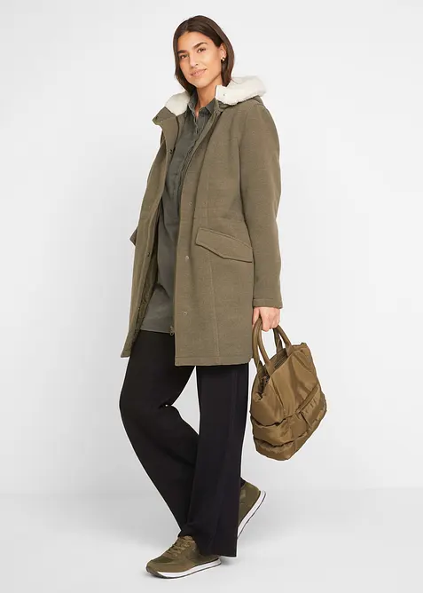 Široké kalhoty s pasem na gumu, z viskózové směsi, bonprix