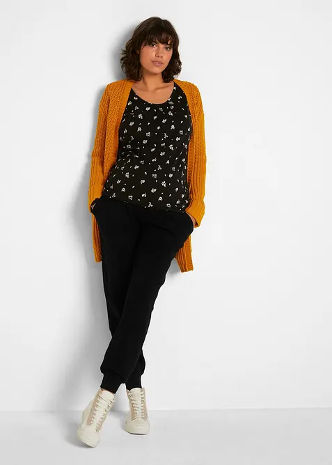 Těhotenské kalhoty z měkkého úpletu, bonprix