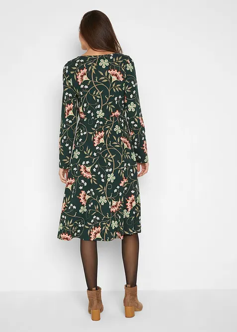 Bavlněné žerzejové šaty se zavinovacím vzhledem, bonprix