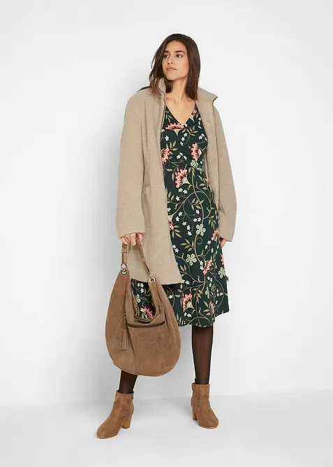 Bavlněné žerzejové šaty se zavinovacím vzhledem, bonprix