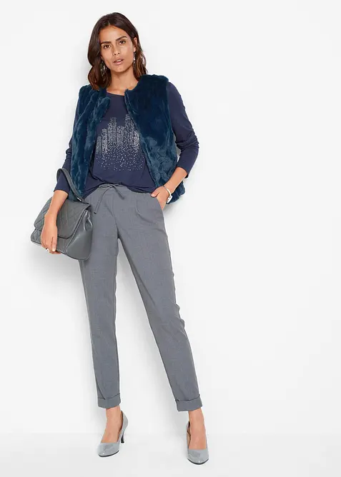 Trendy vesta z uměl&eacute; kože&scaron;iny, bonprix