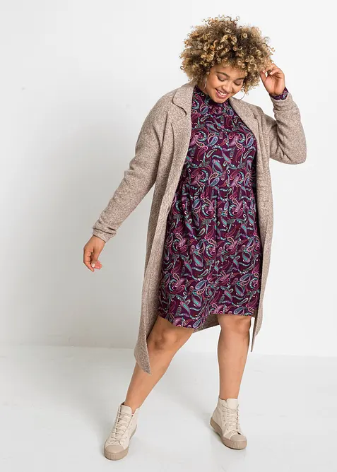 Dlouh&yacute; pleten&yacute; kab&aacute;t Loose Fit, bonprix