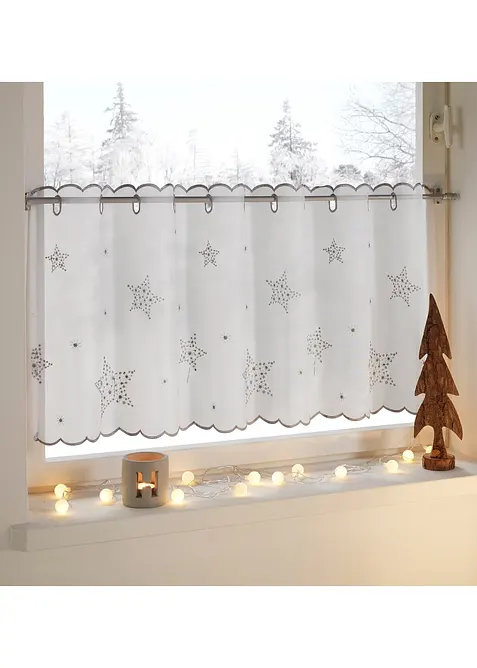 Vitr&aacute;žkov&aacute; z&aacute;clona s v&yacute;&scaron;ivkou hvězd, bonprix