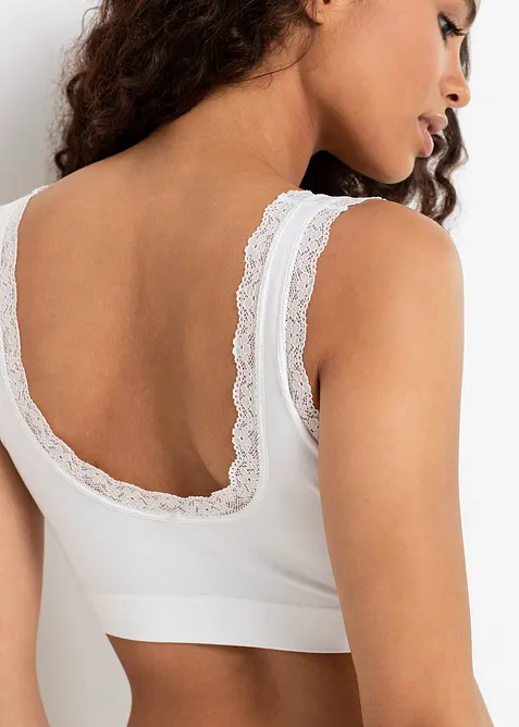 Beze&scaron;v&yacute; podprsenkov&yacute; top Feel Comfort (2 ks v balen&iacute;), bonprix