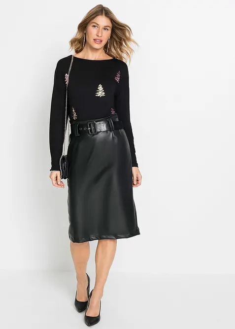 Tričko ze spl&yacute;vav&eacute; visk&oacute;zov&eacute; směsi, bonprix