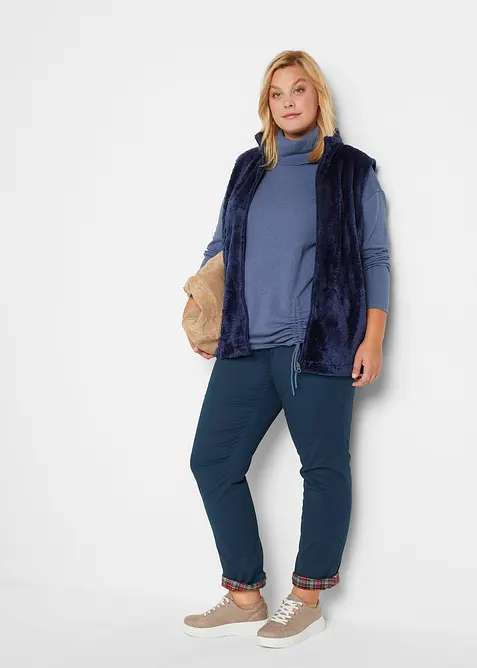 Termo chino kalhoty s kostkovanou pod&scaron;&iacute;vkou, bonprix