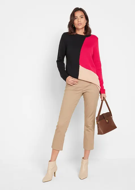 7/8 kalhoty bez zapínání, se strečem, bonprix