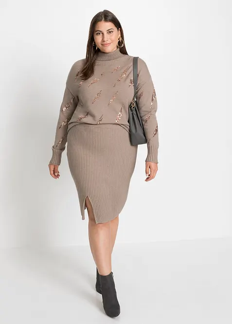 Oversize svetr z měkk&eacute; visk&oacute;zov&eacute; směsi, bonprix