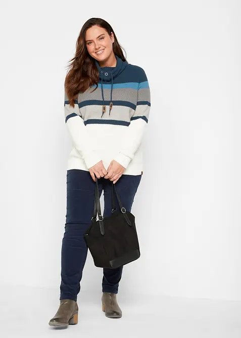 Svetr s &scaron;irok&yacute;m l&iacute;mcem, bonprix