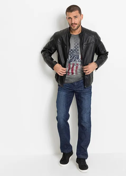 Strečové džíny Classic Fit se zesíleným rozkrokem, Tapered, bonprix