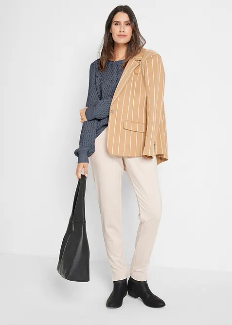 Svetr ze strukturovaného úpletu z bavlněné směsi, bonprix