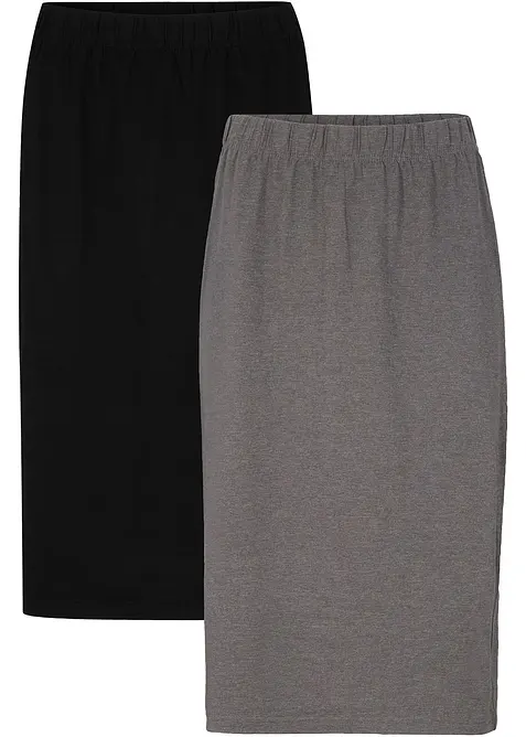 Strečov&aacute; žerzejov&aacute; sukně (2 ks v balen&iacute;), bonprix