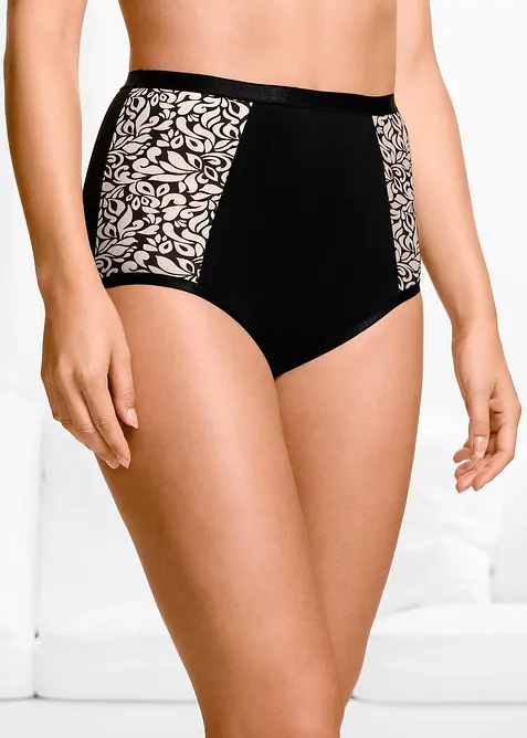 Vysoké kalhotky s organickou bavlnou (4 ks v balení), bonprix