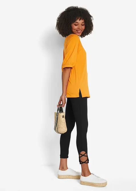 7/8 leg&iacute;ny s vysok&yacute;m pasem, s organickou bavlnou, bonprix