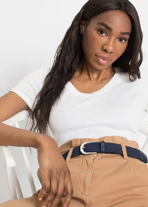 Strečový pásek se splétaným vzhledem, bonprix