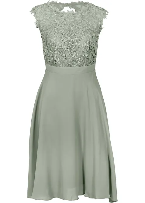 Mini šaty s krajkou, bonprix