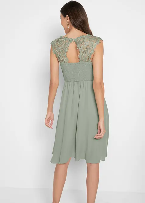 Mini šaty s krajkou, bonprix