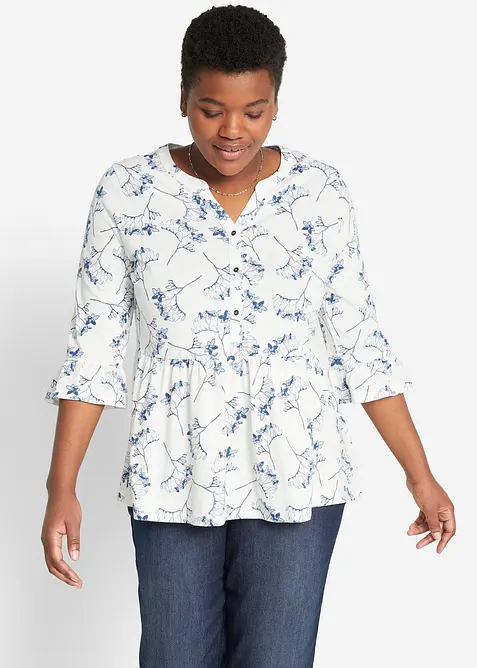 &Uacute;pletov&aacute; tunika s 3/4 ruk&aacute;vem, bonprix