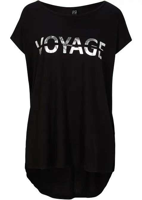 Dlouhé tričko z viskózové směsi, bonprix