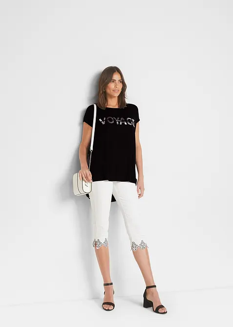 Dlouhé tričko z viskózové směsi, bonprix