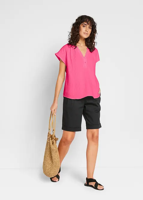 Mu&scaron;el&iacute;nov&yacute; halenkov&yacute; top z čist&eacute; bavlny, bonprix