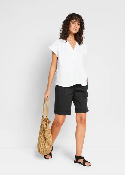 Mušelínový halenkový top z čisté bavlny, bonprix