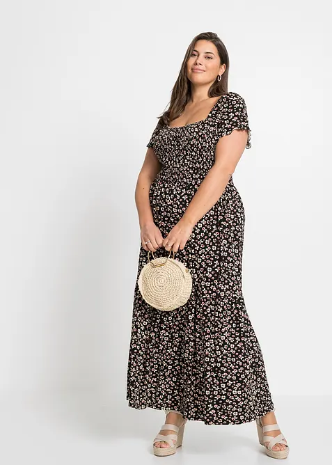 Dlouhé šaty ze směsi s viskózou, bonprix