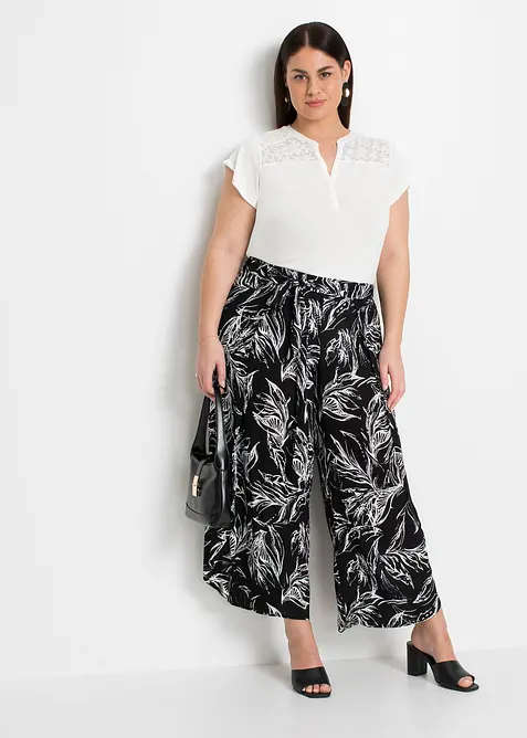 Kalhoty ze strukturovan&eacute; visk&oacute;zy, bonprix