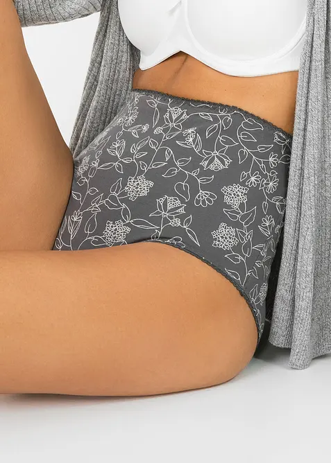 Vysoké kalhotky (4 ks v balení) s pohodlnou bavlnou, bonprix