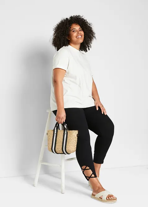 7/8 leg&iacute;ny s vysok&yacute;m pasem, s organickou bavlnou, bonprix