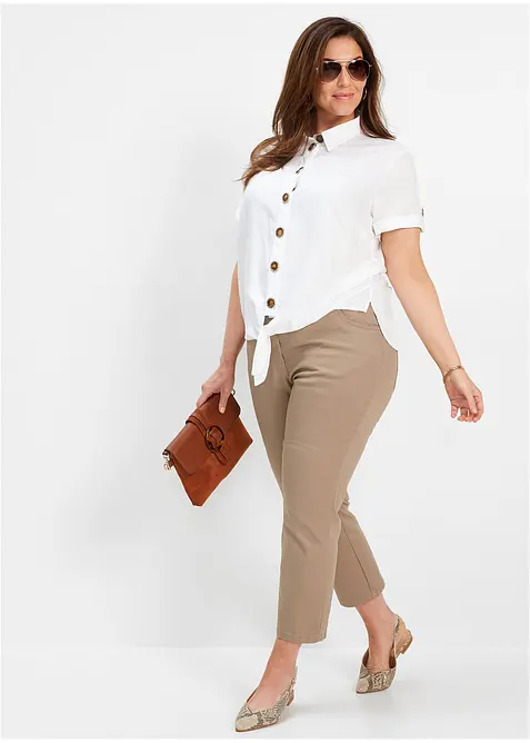 7/8 kalhoty bez zap&iacute;n&aacute;n&iacute;, se strečem, bonprix