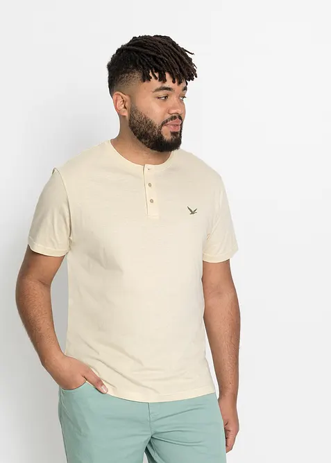 Henley tričko z čisté organické bavlny (3 ks v balení), bonprix